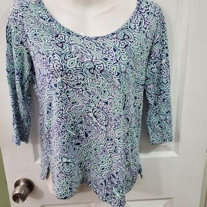 Colorful floral design top